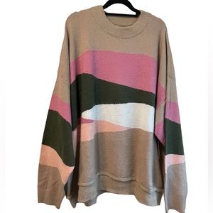 NWOT Terra & Sky woman’s landscape sweater, size 3X
